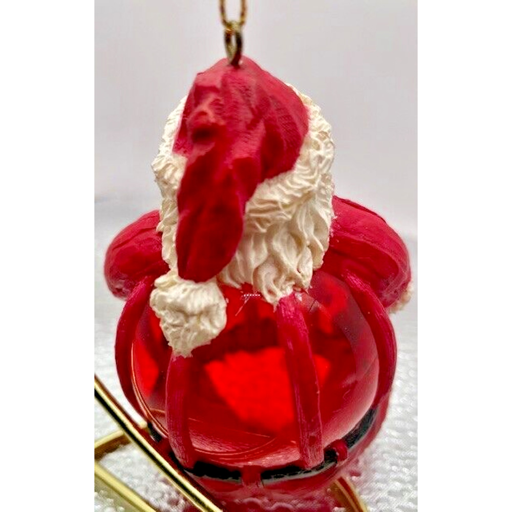 Vintage Santa Claus Glass Body Ornament 2" x 3" - Picture 3 of 7